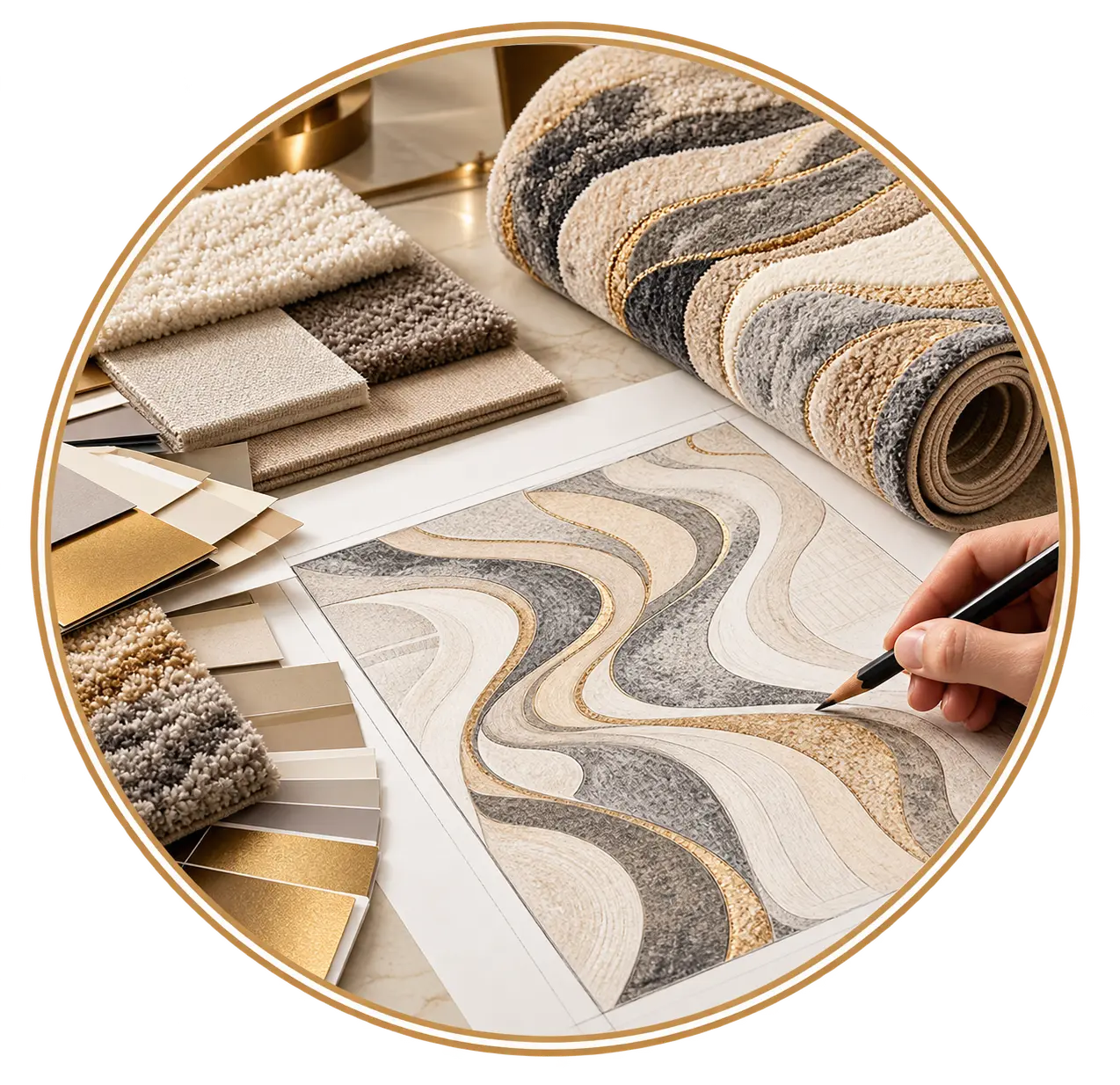 Custom bespoke rug design